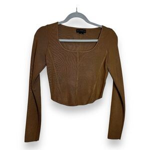 House of Harlow NWT 1960 Luxe Essentials Square Neck Corset Sweater Size S